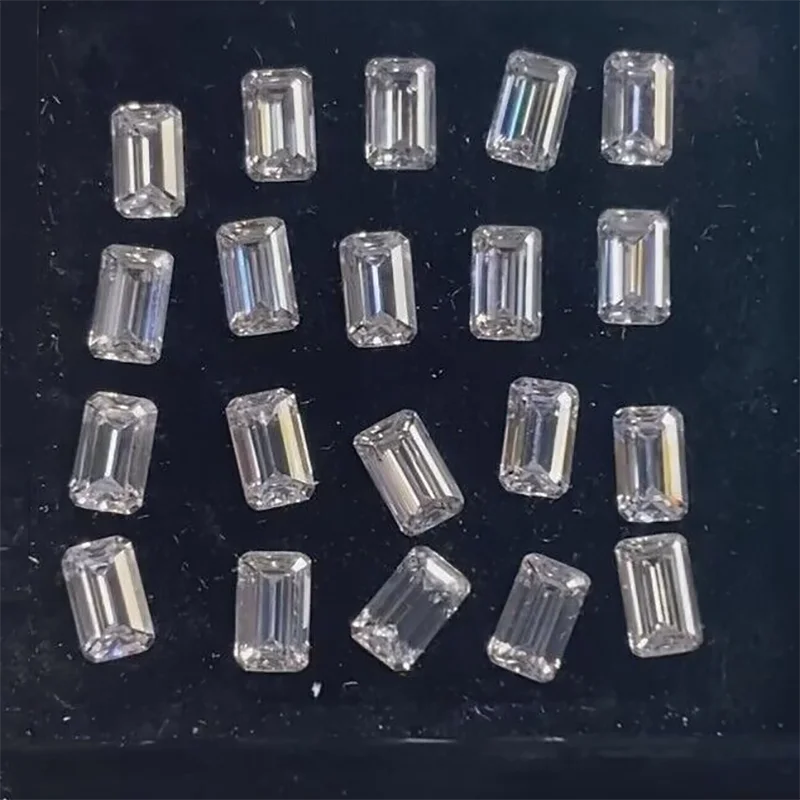 Loose Diamond. Emerald Cut. Small Sizes. DEF VS. Lab-Grown Diamond.
