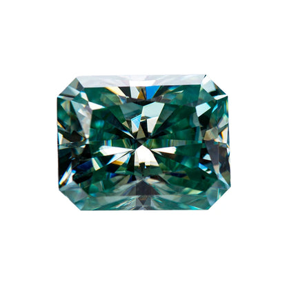 Loose Moissanite. Yellow Green Color. Radiant Cut. 1.0 To 3.0 Carat.