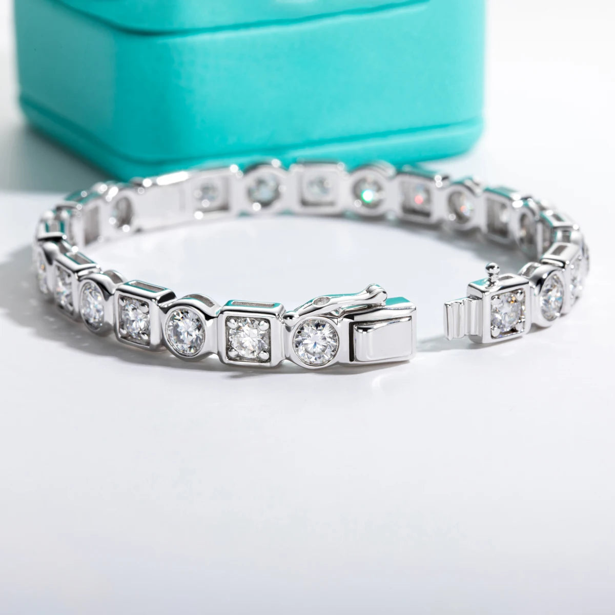 Moissanite Bracelets. Luxury Jewelry. Genuine Moissanite.