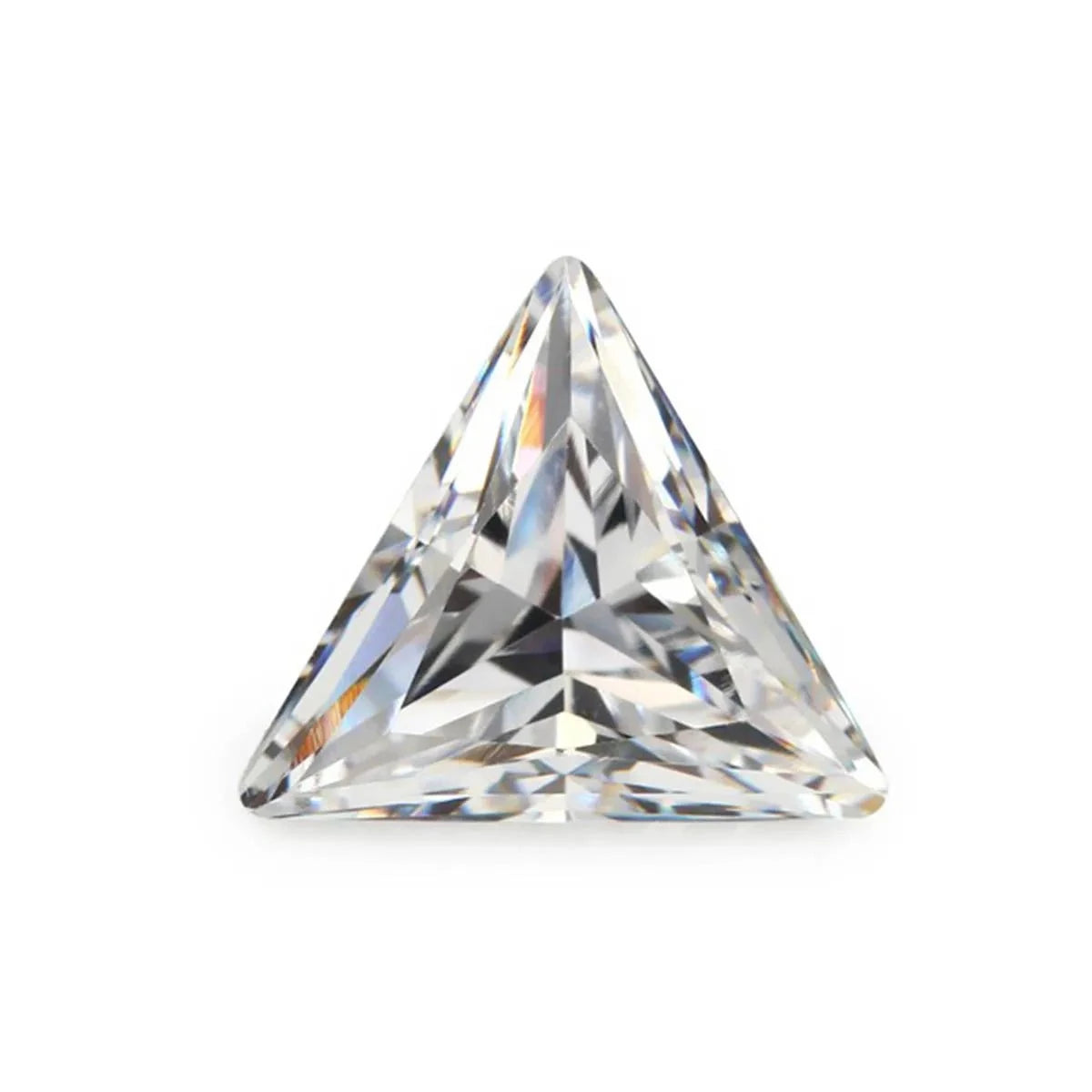 Triangle Shaped Moissanite 0.10 To 5.0 Carat D VVS1 Genuine Moissanite.