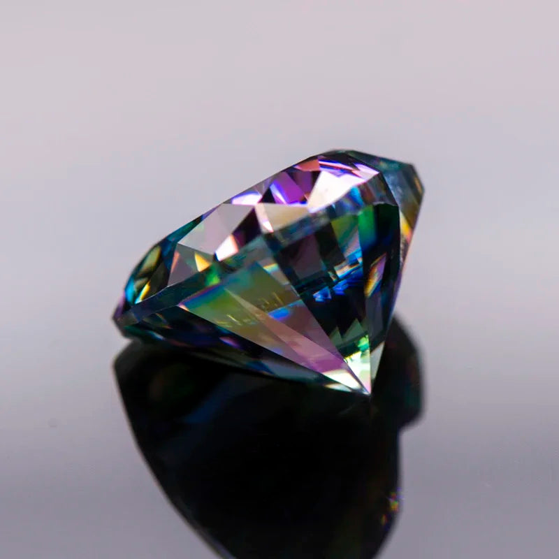 Loose Moissanite. Rainbow Color. Heart Cut. 1.0 To 4.0 Carat.