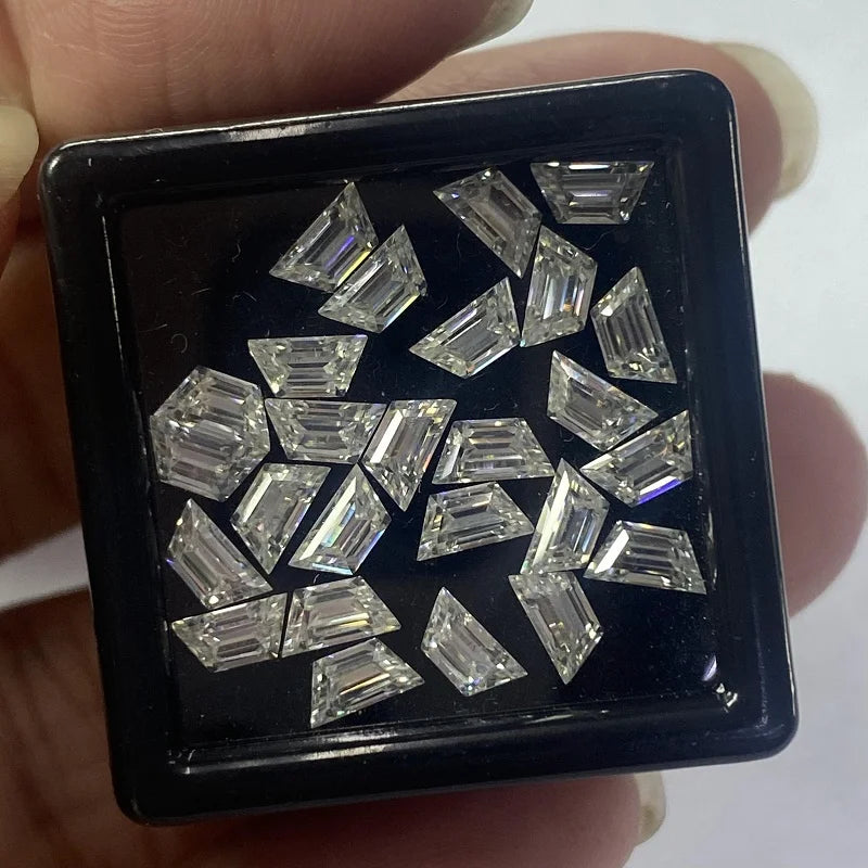 Trapezoid Shape Moissanite Gemstone. D VVS1.