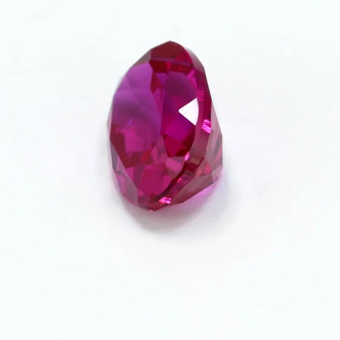 Lab-Grown Ruby. Tourmaline Red Color. 0.60 to 7.25 Carat.