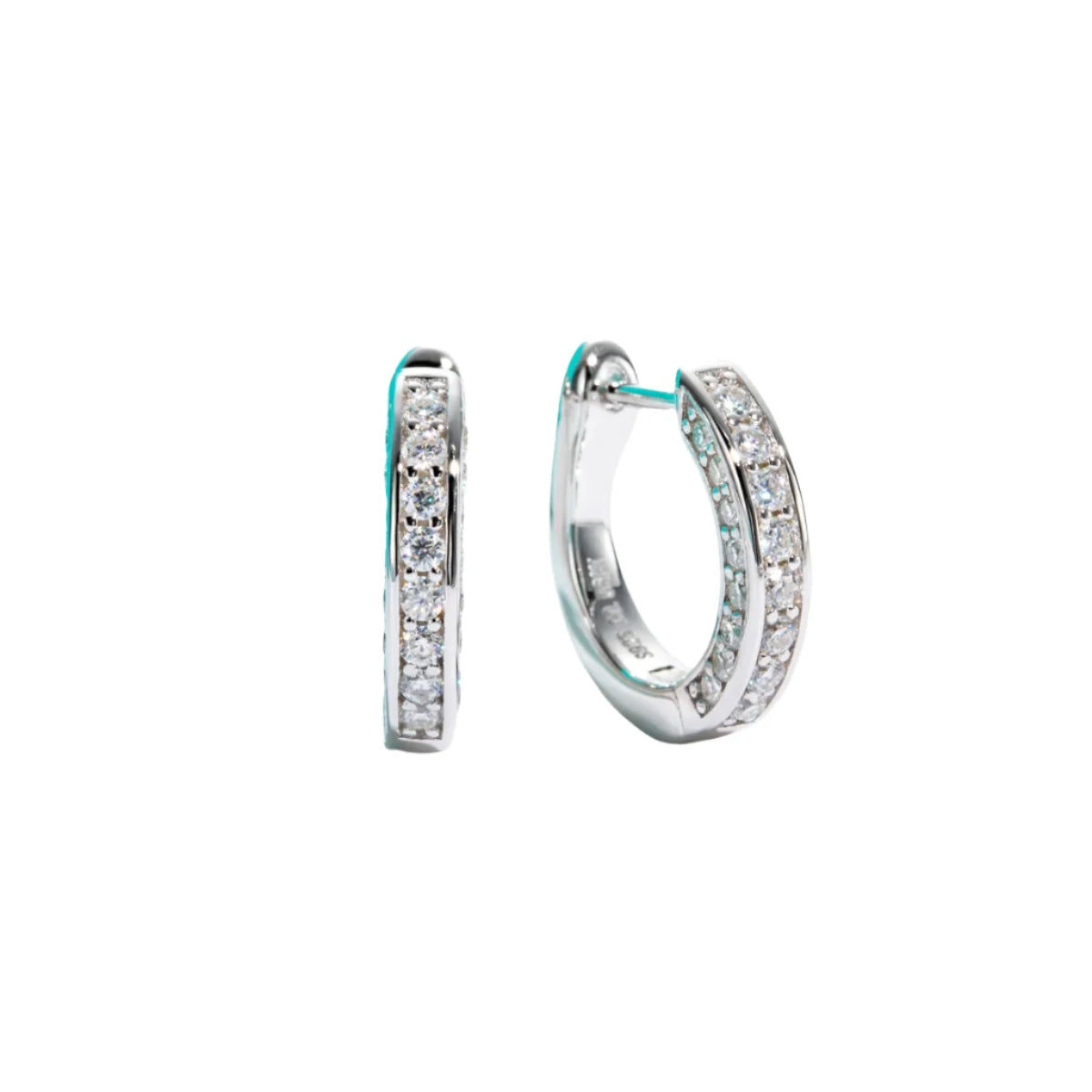 Luxury Moissanite, Hoop Earrings.