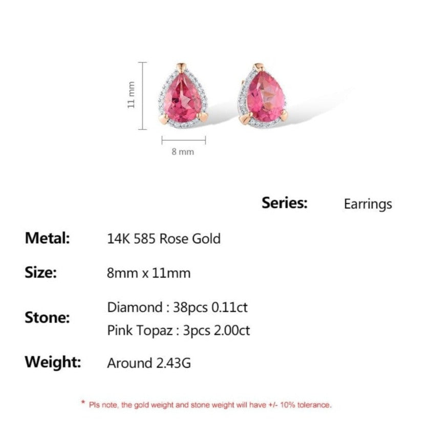 diamond topaz earrings