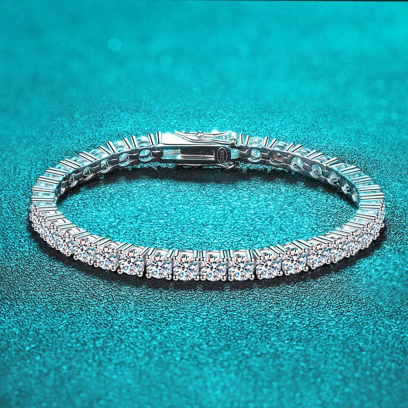 Shop Moissanite Tennis Bracelet. D VVS1. 2mm To 6.5mm Gemstones.