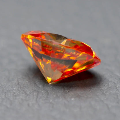 Loose Moissanite Stone. Orange Color. Oval Cut. 0.50 To 5.0 Carat.