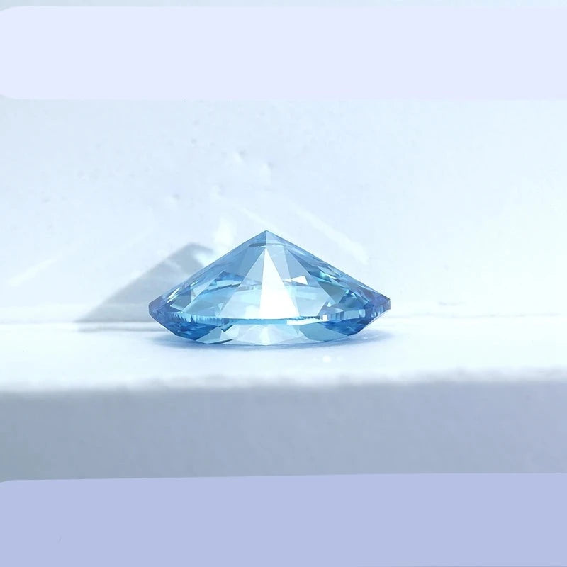 Loose Diamond. Fancy Vivid Blue. 2.41 Carat VVS2 Oval Cut. Lab-Grown Diamond