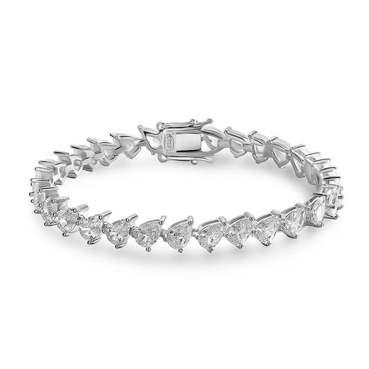 Buy a Moissanite Tennis Bracelet. 4*6mm Pear Cut Moissanite.