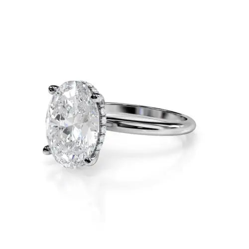 Luxury Oval Diamond Rings - 4.10 Carat Lab-Grown Diamond