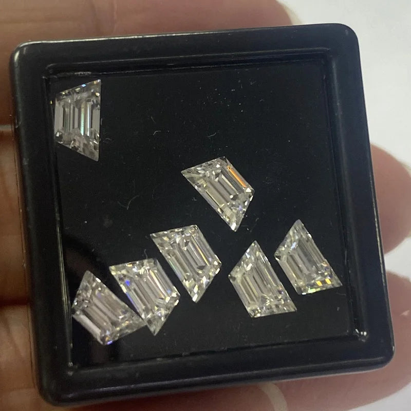 Trapezoid Shape Moissanite Gemstone. D VVS1.