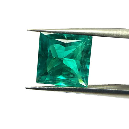 Loose Emerald Gemstones. Princess Cut. Lab-Grown Emerald. 5mm To 10mm.