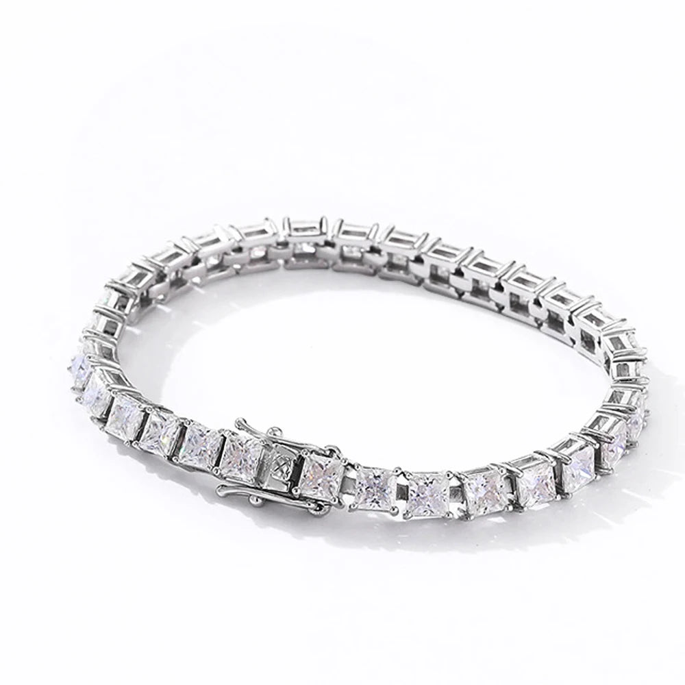 Princess Cut Moissanite Tennis Bracelet | Riviera Style.
