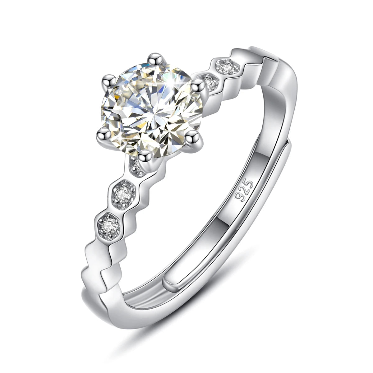 Shop Moissanite Engagement Rings. 1.0 Carat. D VVS1. Adjustable Size.