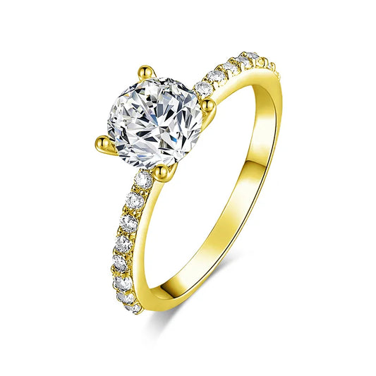 Gold Engagement Rings. Genuine Moissanite. 1.25 Carat. D VVS1.