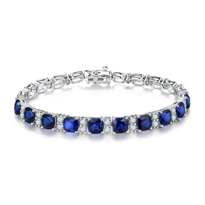 Tennis Bracelet. 8.0 Carat Lab-Grown Sapphire - Spinel. Fine Jewelry.
