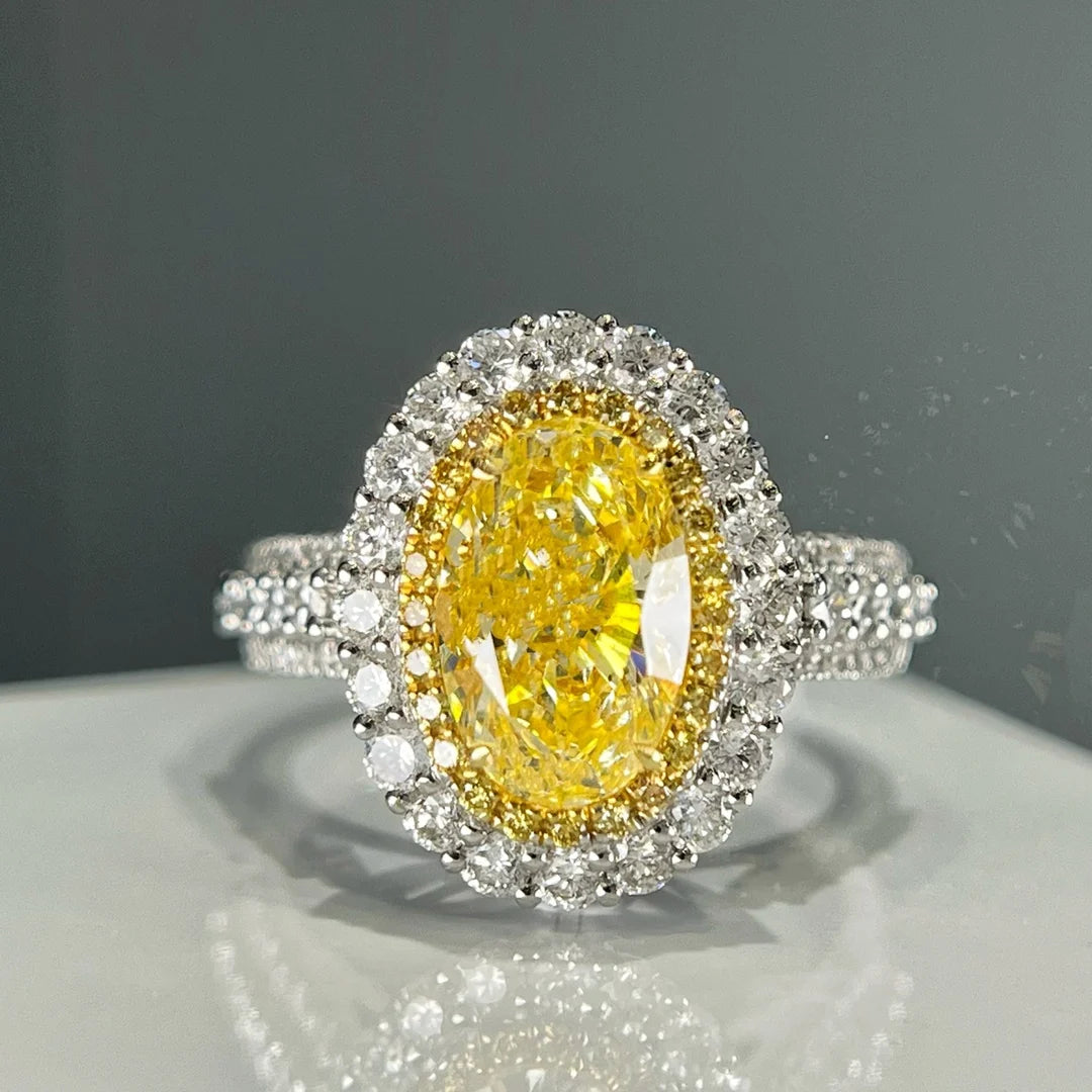 Luxury Diamond Engagement Rings. 2.011 Carat Fancy Yellow Diamond.