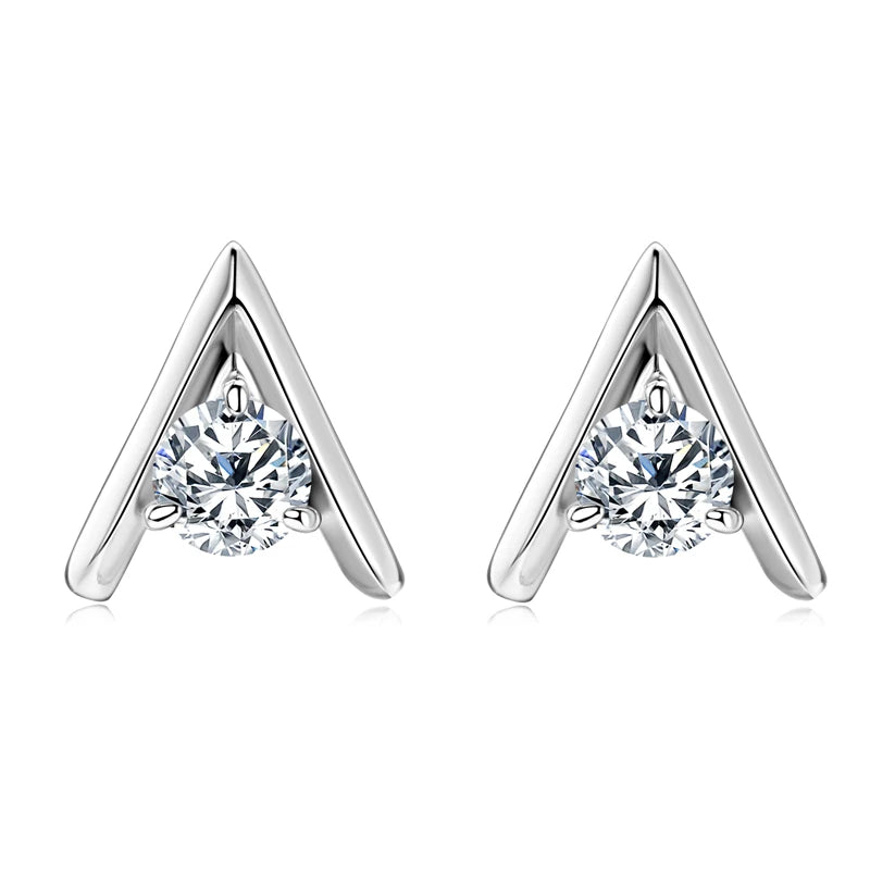 Elegant Moissanite Diamond Stud Earrings 0.50 Carat.
