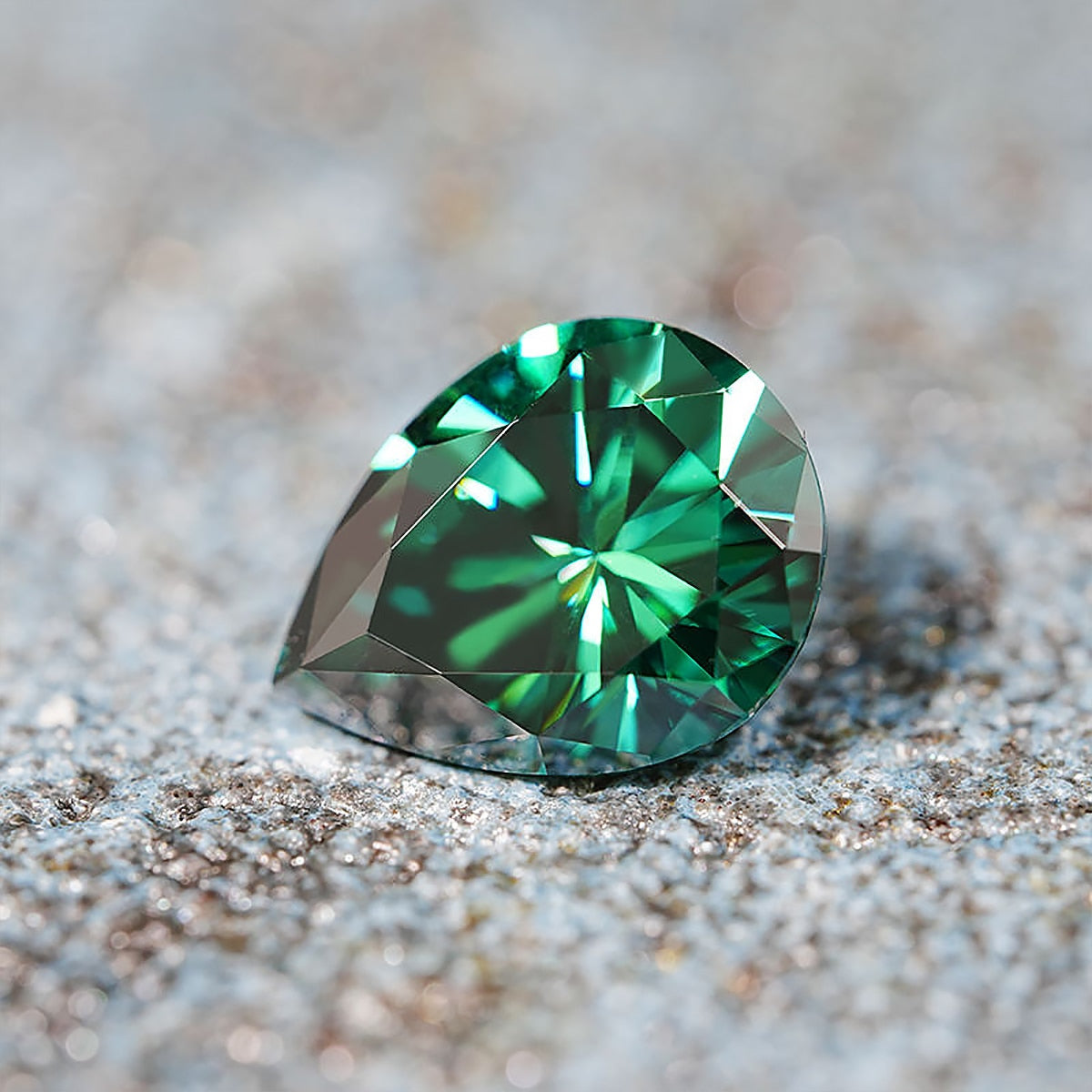 Loose Moissanite. Pear Cut. Colored Moissanite. With Certificate VK. Diamonds