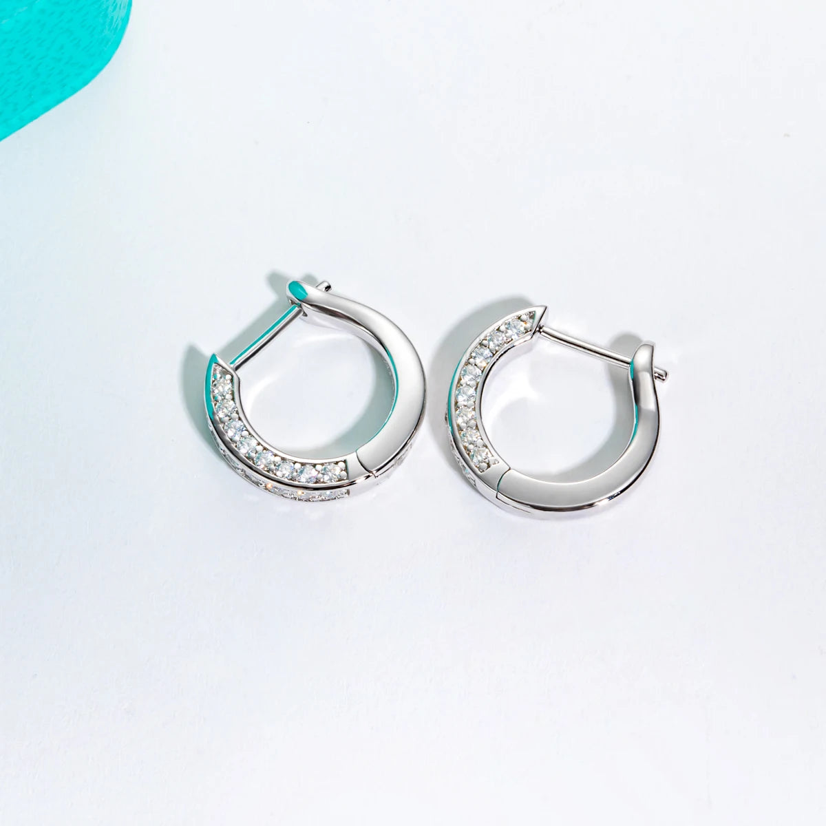 Luxury Moissanite, Hoop Earrings.