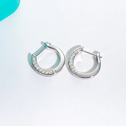 Luxury Moissanite, Hoop Earrings.