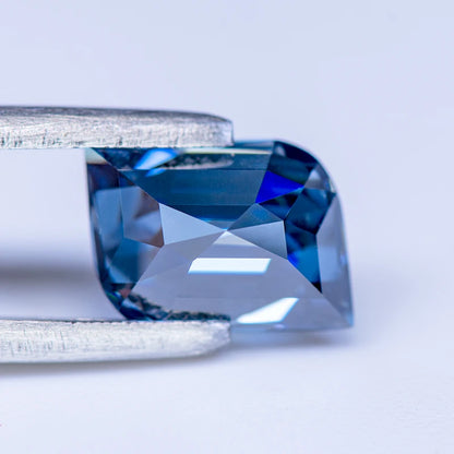 Loose Moissanite Gems. Leaf Cut. Royal Blue Color. 1.0 To 5.0 Carat.