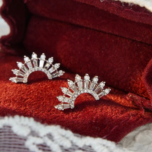 Elegant Natural Diamond Earrings. 0.55 Carat. Fine Diamond Jewelry.