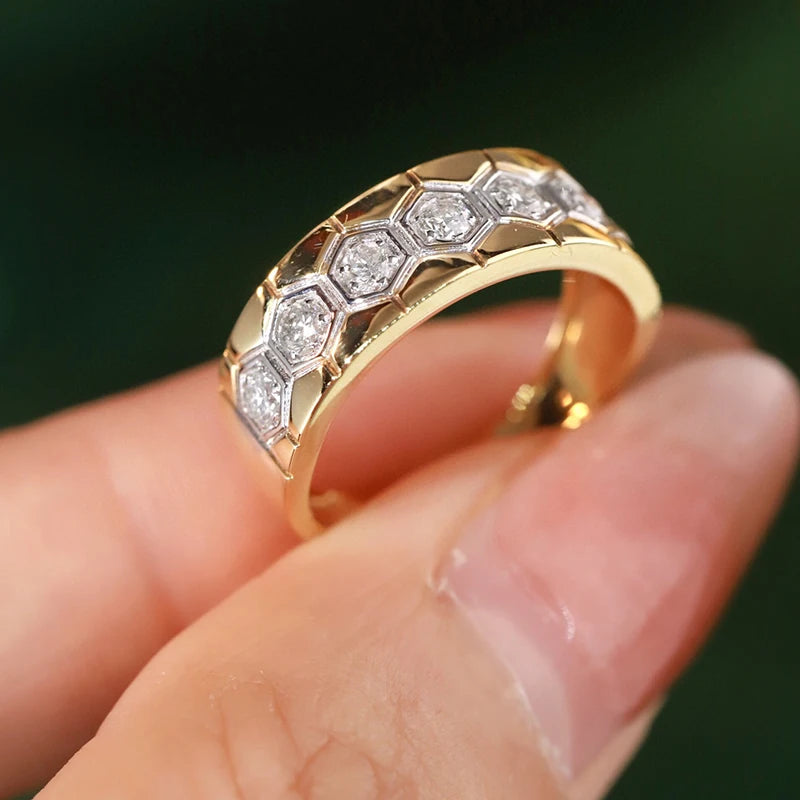 Luxury Natural Diamond Ring 0.40ct. AU750.
