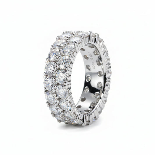 Luxury Moissanite Eternity Rings. 10 Carat. D VVS1.