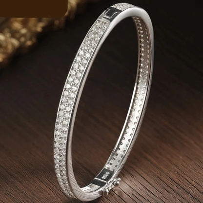 Shop For Moissanite Bangle Bracelets For Women. Total Carat 4.92ct