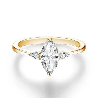 Shop Marquise Shaped Moissanite Engagement Rings. 1.0 Carat. D VVS1.