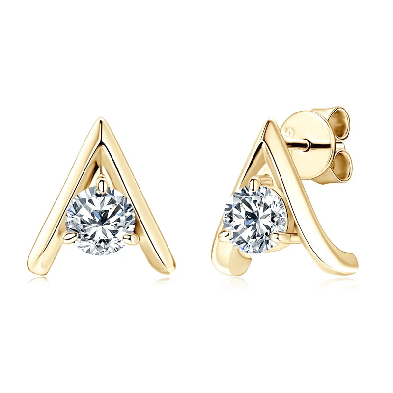 Elegant Moissanite Diamond Stud Earrings 0.50 Carat.
