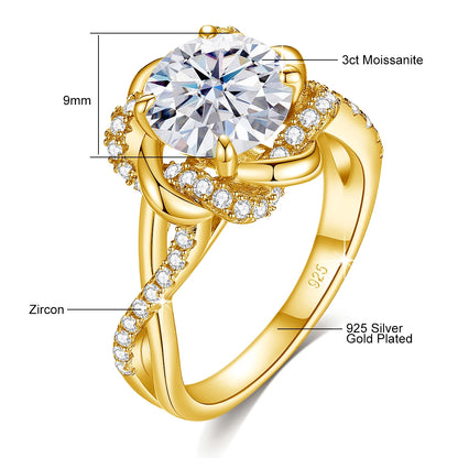 Stunning Moissanite Jewelry for Women - Ring, Pendant, Earrings.
