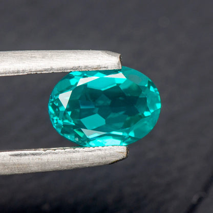 Paraiba Oval Cut Gemstone. Lab Created Tourmaline. 0.30 To 13.60 Carat.