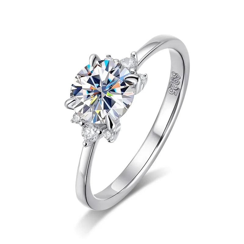 Moissanite Rings. Certified Genuine Moissanite. 1.0 Carat D VVS1.