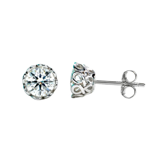 Elegant Moissanite Diamond Earrings - Total  Carat 2.0ct To 6.0ct.