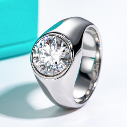 4.0 Carat Genuine Moissanite Men Rings