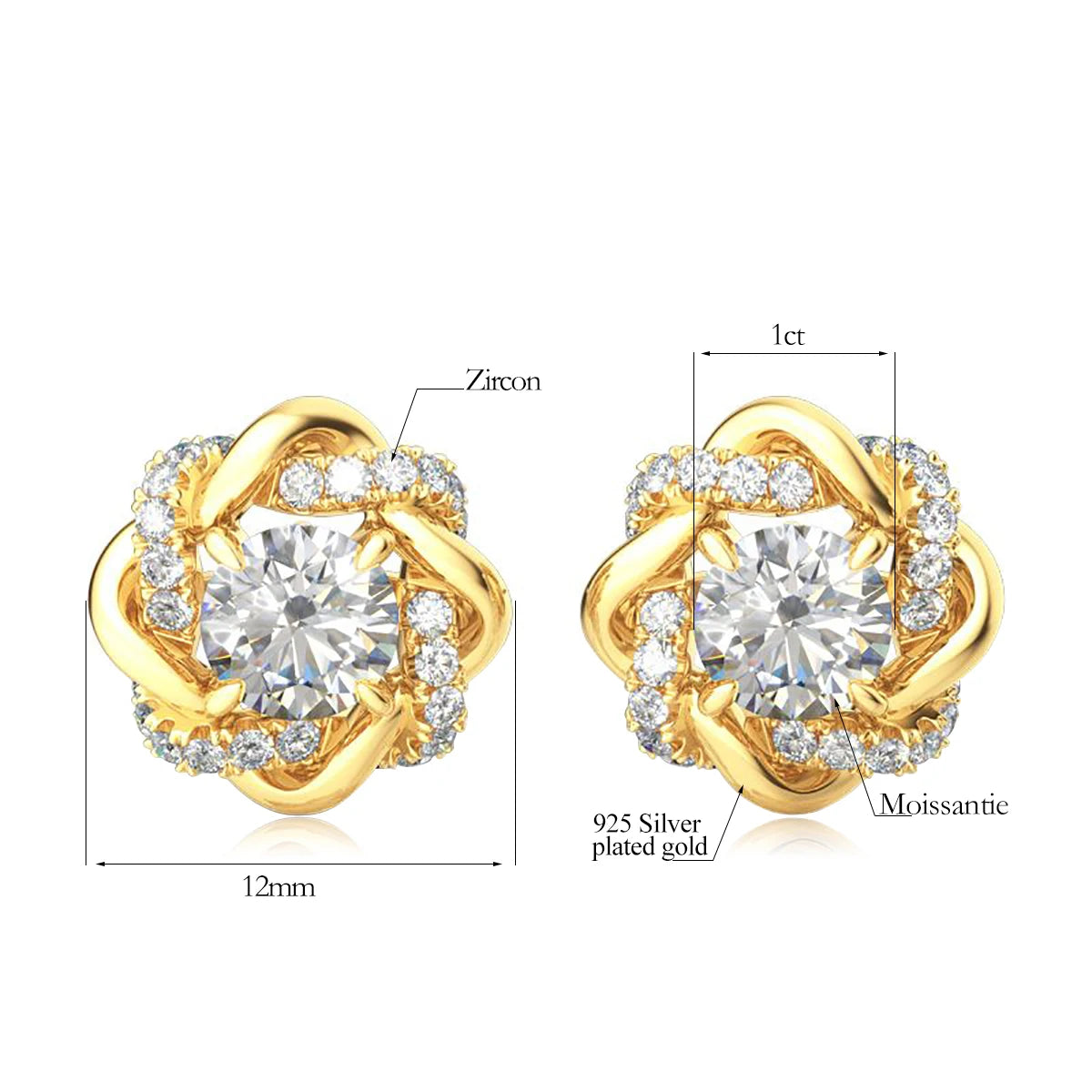 Stunning Moissanite Jewelry for Women - Ring, Pendant, Earrings.
