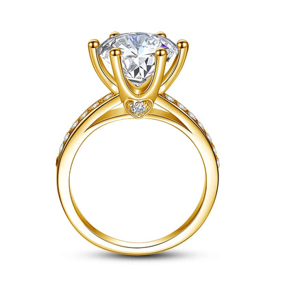 Moissanite Engagement Rings. 4.0 Carat. All Stones Are Moissanite.