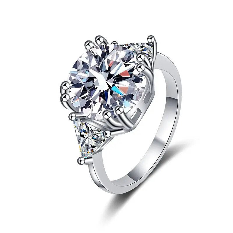 Luxury Moissanite Diamond Engagement Rings. 5.0 Carat. D VVS1.