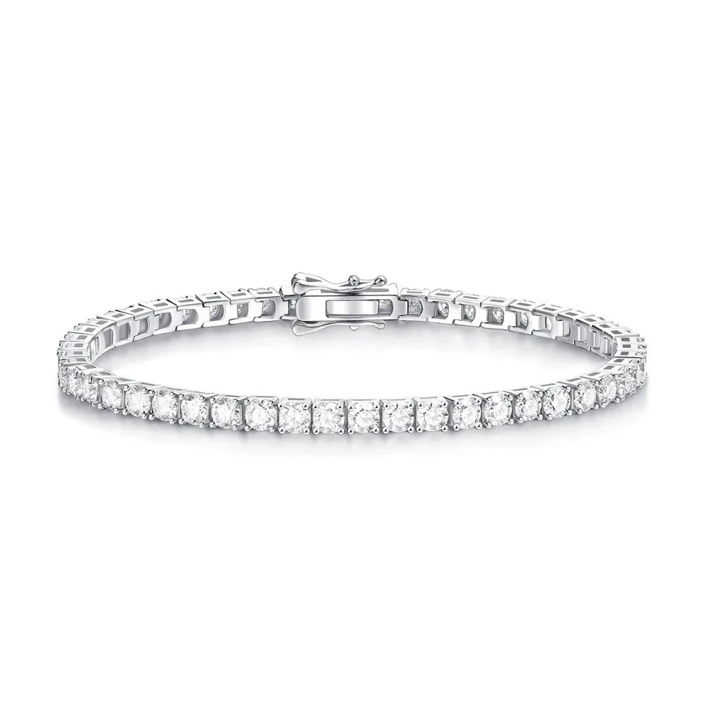 Luxury Moissanite Diamond Tennis Bracelets. 3mm. Genuine Moissanites.