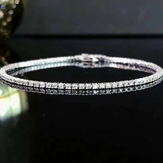 Diamond Tennis Bracelet. 1.0 Carat. Natural Diamond Jewelry.