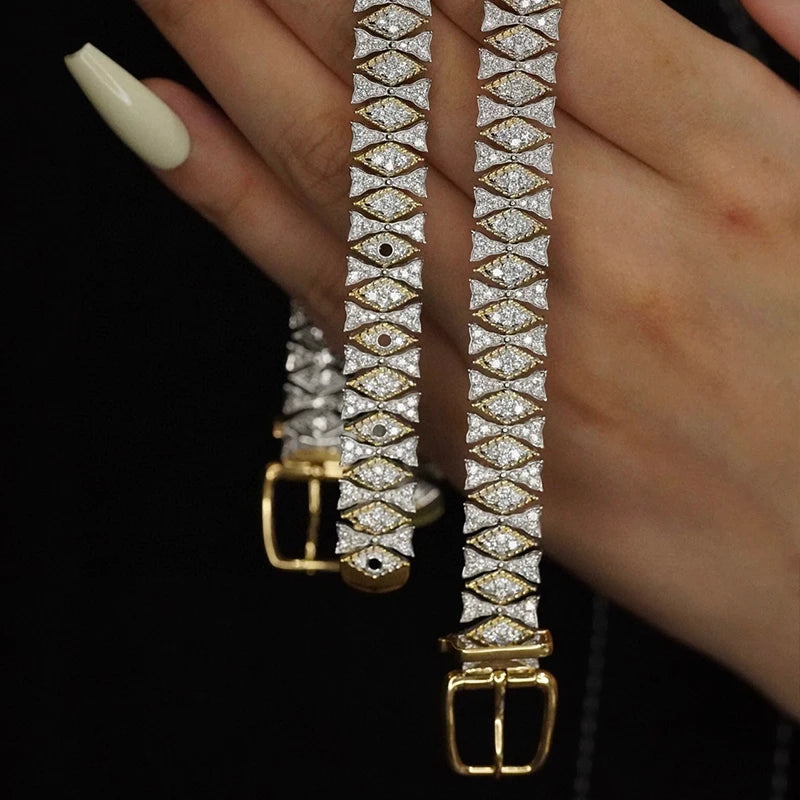 Luxurious Diamond Bracelets. 4.28 Carats Natural Diamonds.