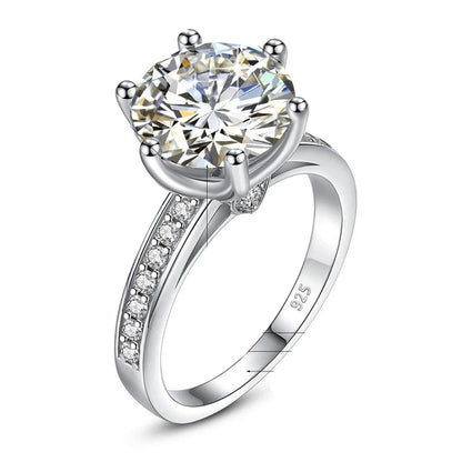 Moissanite Engagement Rings. 4.0 Carat. All Stones Are Moissanite.