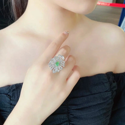 Light Greenish Yellow Diamond Engagement Rings for Women