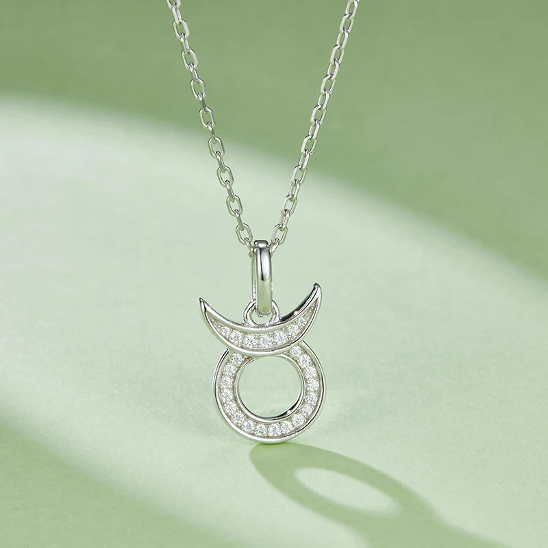 Elegant Zodiac Necklace with D Color VVS1 Moissanite Pendant
