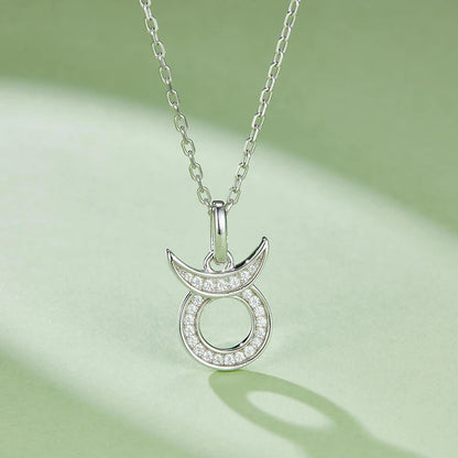 Elegant Zodiac Necklace with D Color VVS1 Moissanite Pendant
