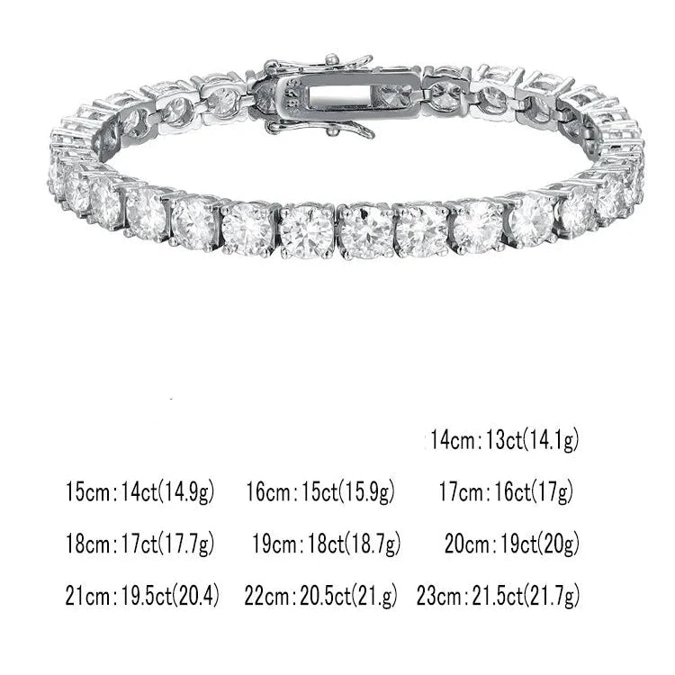 Elegant 5mm Moissanite Tennis Bracelet.