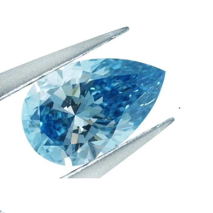 Blue Diamond 1.0 To 1.80 Carat Pear Shape - Lab-Grown Diamond.