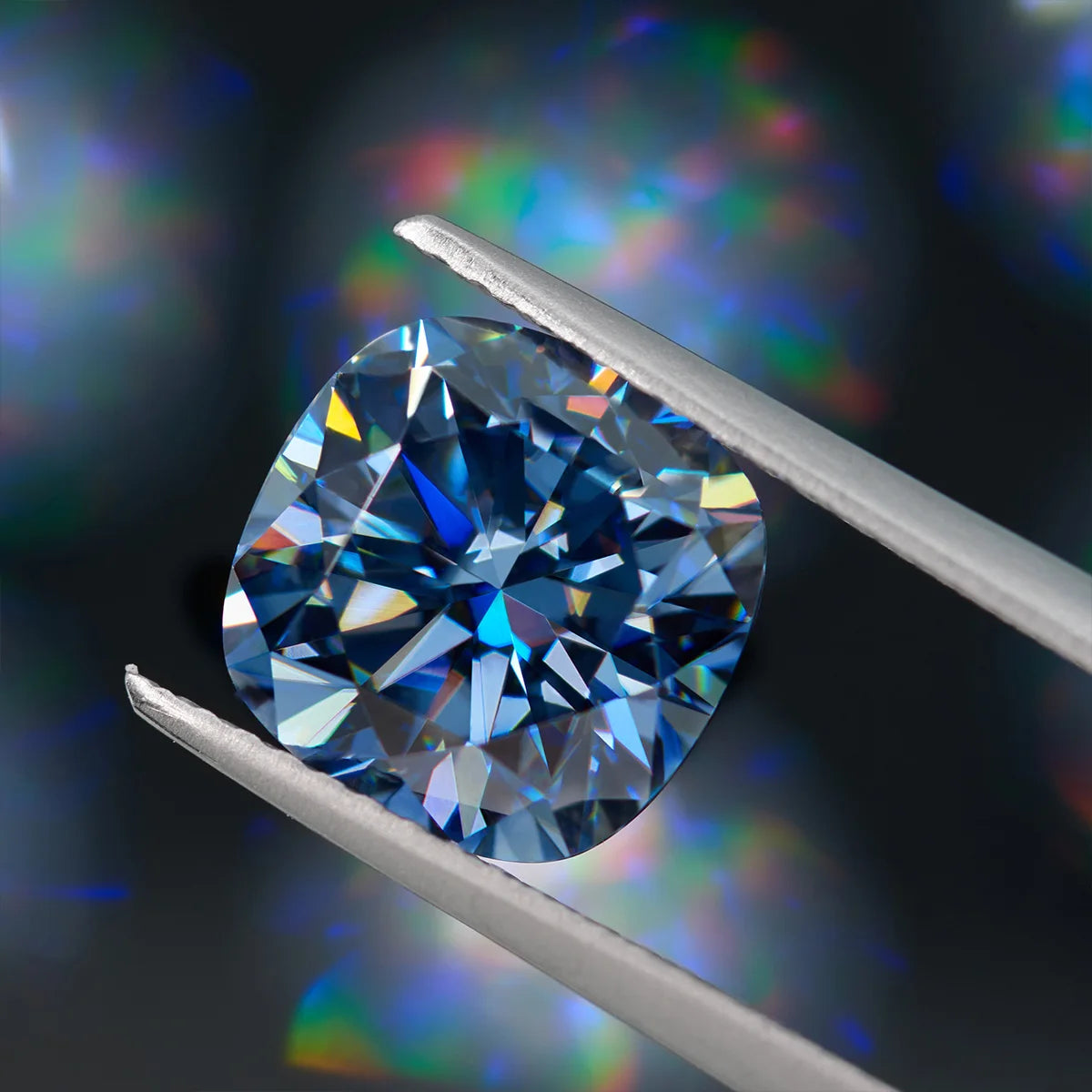 Blue Color Moissanite Gemstones. Multi Shapes. 0.50 To 8.0 Carat.